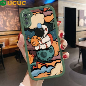 UCUC ốp lưng điện thoại Cho Samsung Galaxy A13 4G A12 A12 5G A11 Samsunga12 Samsunga13 4G Samsung A12 5G Samsung A11 Ốp Lưng Da PU Mềm Bằng Da Phi Hành Gia Hoạt Hình Cảm Giác Da Mỏng