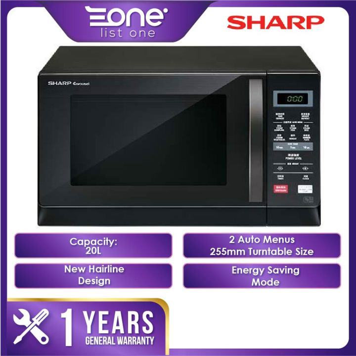 Sharp 25L Microwave Oven w Grill R607EK Digital Control Auto