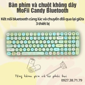 MoFii Lusc Bàn Phím Cơ Cao Cấp Bluetooth 5.1 - Đèn Led 20 chế độ - Cáp Type C - Kết Nối Ghi Nhớ Cùng Lúc 4 Thiết Bị