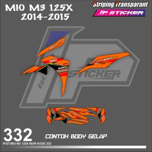 MIO M3 125X 2014-2015 (COD) STIKER STRIPING MOTOR YAMAHA MIO M3 125X  HOLOGRAM DAN TRANSPARAN