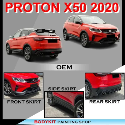 PROTON X50 FULLSET SKIRTING (FRONT V LIPSIDE SKIRTREAR SKIRT)-MATERIAL ABS BODYKIT