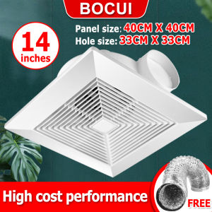 【Bocui】Bathroom exhaust fan low noise household ceiling ventilation fan kitchen exhaust fan 6/8/10/12/14 inches easy to install living room bathroom kitchen duct ventilation ventilation louver range hood kitchen exhaust fan