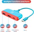 NEWDERY Switch Dock for Nintendo, Switch Docking Station for TV, Type C to 4K HDMI Hub Switch TV Adapter, Portable Travel PD Charging Dock for Nintendo Switch OLED/Steam Deck/Samsung DeX. 
