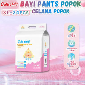 Cute Child Bayi Pull-Ups Pants Diaper (1Pack) 24PCS Popok Celana Bayi Penyerapan Urin Cepat Tetap Kering Size-XL Cocok 12-17Kg