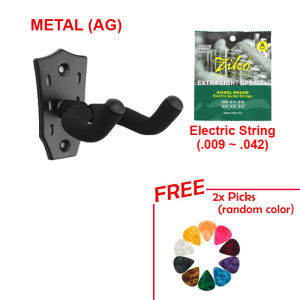 Guitar Wall Hanger Metal | Wood for Electric Acoustic Bass Guitar | Gitar Akustik Elektrik Guitar 吉他