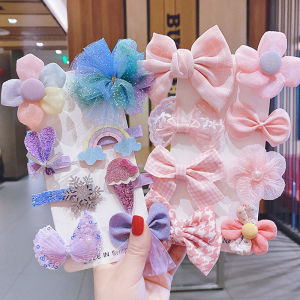 8PCS Sweet Flower Bow Baby Hair Clips Princess Girls Colorful Butterfly Hairpins Kids Hair Accessories