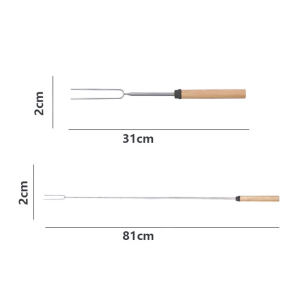 5pcs Adjustable BBQ Stick Stainless Steel Barbecue Fork Marshmallow Roasting Stick