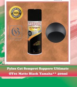 Pylox Cat Semprot Sapporo Ultimate OY01 Matte Black Yamaha** 400ml