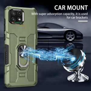 Casing Untuk SAMSUNG A22 5G Premium Hardcase Ring Armor Robot Case Kickstand Hybrid/Ring Holder