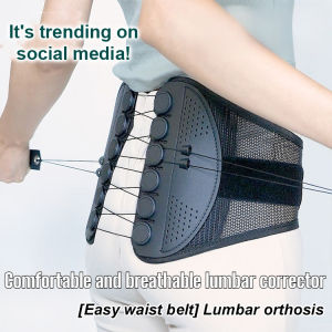 Lumbar Belt One Pull to Tighten Lumbar Spine Adjuster Lightweight and Breathable Material Durable