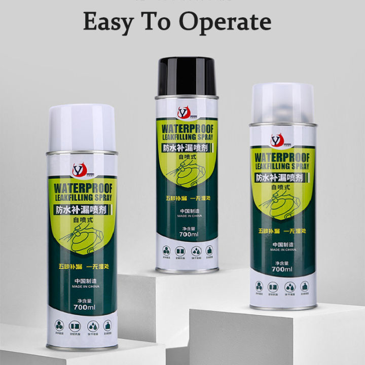 High Capacity Leak Sealer Spray 700ml Polyurethane Leaking Sealer Spray
