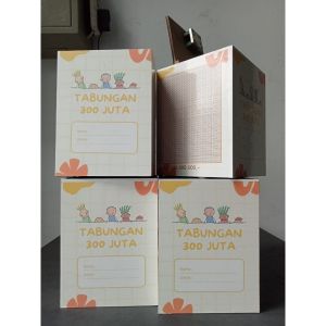 Cod Tempat Nabung Uang Aesthetic Celengan Besar Bahan Kayu  Unik Motif Polkadot 15X15X20 Cm Celengan Target Jumbo Kunci