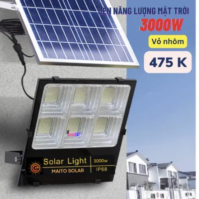 Đèn Năng Lượng Mặt Trời 3000w Tiết Kiệm Điện Năng Chống Nước Ngoài Trời