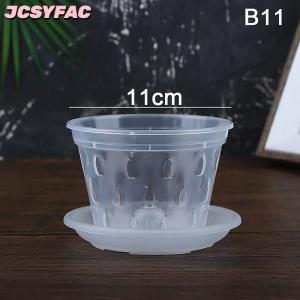 JCSYFAC 1 cái chậu hoa chậu trồng cây trong vườn chậu thoát nước có lỗ trong suốt giỏ hoa phong lan nhựa thoáng khí phụ kiện chậu hoa