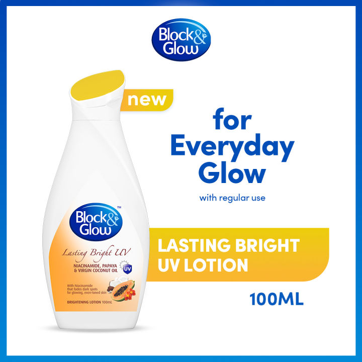 Block & Glow Lasting Bright UV Papaya Brightening Lotion 100ml Lazada PH