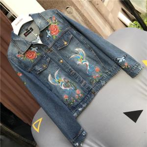 Áo Khoác Jean Nữ Thêu Hoa cao cấp