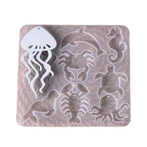 Marine Animal Earring Silicone Molds Epoxy Resin Molds DIY Resin Pendant Keychain Crafts Making Tool Nonstick