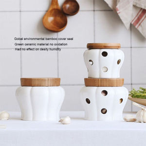 Kotak Tempat Penyimpanan Bawang Putih Jahe Kotak Bawang Keramik Estetik Toples Keramik Dapur Tempat Penyimpan