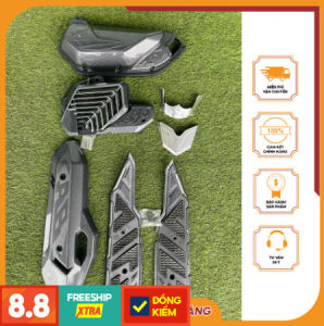 AB 2023 Ốp Cacbon Bảo Vệ Xe Honda AB 2023 Bô + Bầu + Quạt + Thảm + Mỏ Rè Trước Sau Chống Trầy Xước chính hãng Artistar
