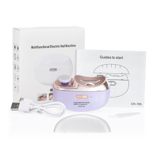 Hailicare điện sơn móng tay Clipper với ánh sáng tự động cắt móng tay có thể sạc lại mài móng làm móng tay dụng cụ chăm sóc cho bé người lớn