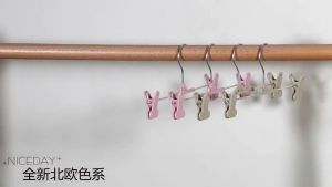 10Pcs Clip Trouser Hangers Non Slip Adjustable Stainless Steel for Skirts Underwear Closet Storage
