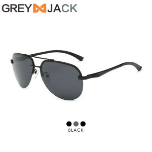 Grey Jack Kacamata Hitam Sunglasses Polarized Anti Silau UV400 Alumumium Model Aviator Design Keren A 143