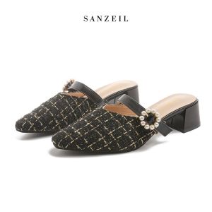Sanzeil Queny - Sepatu Wanita Hak Chunky Heels 4cm Ankle Strap 8996