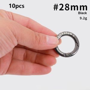 ADREE 4pcs Hợp kẽm Khóa móc dạng càng cua 25/28/35/41mm Đen Bạc Móc chìa khóa Khóa tròn