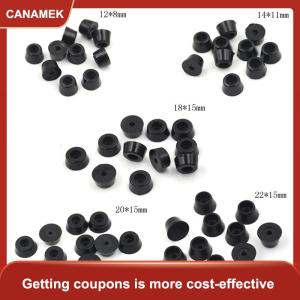 【CANAMEK 】 10Pcs Black Rubber Round Cabinet Instrument Case Feet Foot Circular Bumpers Pads