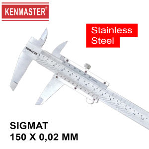 Kenmaster jangka sorong / Sigmat 6 inch / Vernier Caliper (Box Plastik)