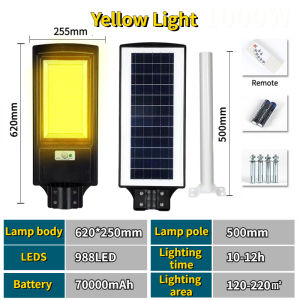 Anmuson lampu tenaga surya 5000W lampu jalan tenaga surya IP67 Waterproof lampu tenaga surya otomatis outdoor 0 Tagihan Listrik lampu solar cell outdoor with remote control