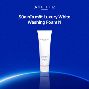 Sữa rửa mặt AMPLEUR Luxury White Washing Foam N làm sạch bã nhờn bụi bẩn giúp da trắng sáng 130g Nhật Bản
