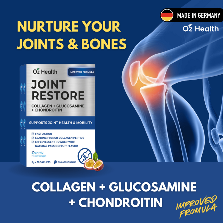 Oz Health Collagen Joint Restore (Bone & Joint Booster) 30 Sachets | 100% Natural Joint Supplement