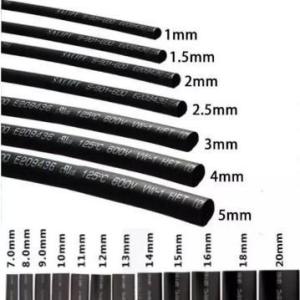 Heat Shrink Shrinkable Tube Black (Sold Per Meter)