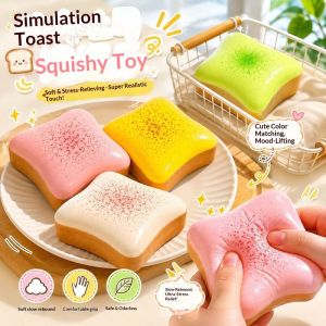YZLong Soft Squishy Bread Toy Stress Relief PU Simulation Food Squeeze Fun for Adults and Kids