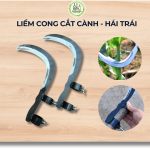 Liềm cong cắt cây đa năng chuyên cắt cành cao chặt chuối vạt cỏ sắc bén thép Mangan