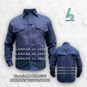 Kemeja M TAC panjang . kemeja lapangan . kemeja Reskrim . kemeja tactical . kemeja kantor lapangan