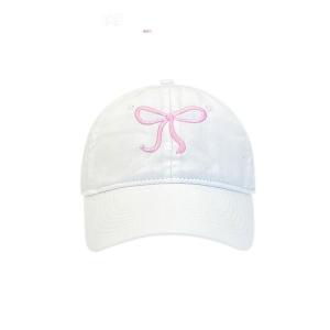 Thêu Bowknot Mũ bóng chày cho thiếu niên cô gái mùa xuân Mũ bóng chày thời trang Hàn Quốc Mũ che nắng cho phụ nữ Mũ ngoài trời thường ngày