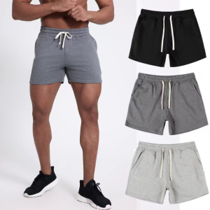 Z1BEE【M-3XL】 Mens Summer Sports Shorts Quick Dry Basketball Running Gym 5 Inch Solid Color Fitness Plus Size Black Dark Gray White