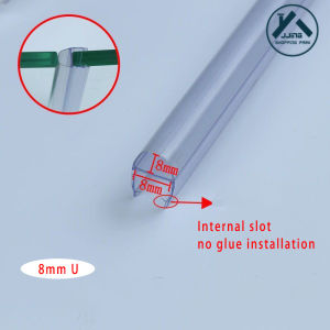 2.2M 6-12Mm F U H Shape Cửa Kính Niêm Phong Strips Silicone Cửa Sổ Cao Su Glass Seal Strip Tắm Màn Hình Cửa Weatherstrip