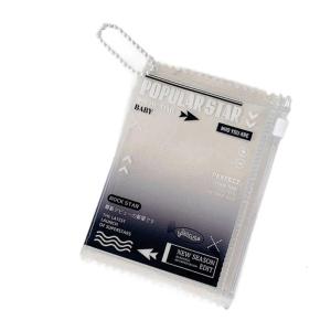 Trendy Girls Compact Photo Keeper Case 3Inch Clear Zippered Organizer Korean Aesthetic Design Holder