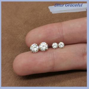 Ditur 1ชิ้น4ง่ามต่างหูพลอยเทียมต่างหูสำหรับผู้หญิง ผู้ชายเครื่องประดับเจาะหูตรงกระดูกอ่อนมาตรฐาน