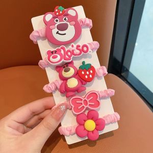 Cartoon Hair Band 🎀 儿童高马尾发圈 Getah Rambut Kartun Kanak-Kanak Elastik Tahan Lama Children Ponytail Baby Hair Tie Lotso Stella Lou