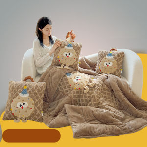 Biscuit Shaped Pillow Quilt Multifunctional Air Conditioning Quilt Children ’s Plush Toy Blanket曲奇饼干抱枕被