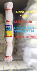 JARING IKAN SENAR(0.20mm)x(100MD X100YDS)(LUBANG INCH TINGGAL PILIH)YOKO MATA BERDIRI