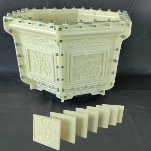 แม่พิมพ์กระถางดอกไม้หกเหลี่ยมขนาดใหญ่ปูนซีเมนต์เหล็กพลาสติกขนาดใหญ่แบบโฮมเมดบอนไซพระจีนอัดฉีดก้นชนบท 2023 ไซส์ใหญ่พิเศษรุ่นใหม่