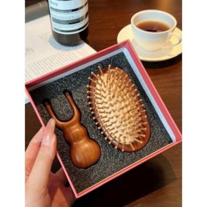 Bộ Massage Gỗ Thiên Nhiên Thư Giãn Da Đầu Mặt Cổ Vai Phù Hợp Làm Quà Biếu