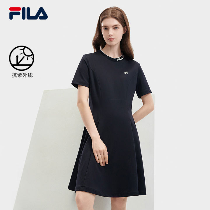 chinese dress ladies Fila Essentials Court Womens Tennis Dress, Black / XL