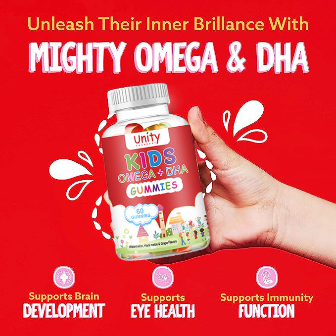 OMEGA+DHA Gummy Multivitamins Vitamins For Kids DHA Dha Brain Kid Brain