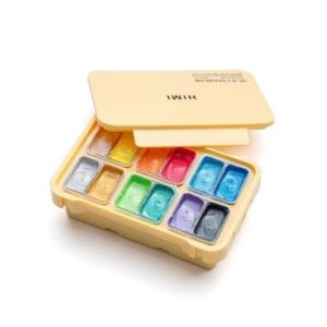 Bộ 12 Màu Gouache HIMI Nhũ Metallic